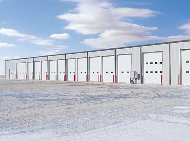 Garage With 13 Commercial doors