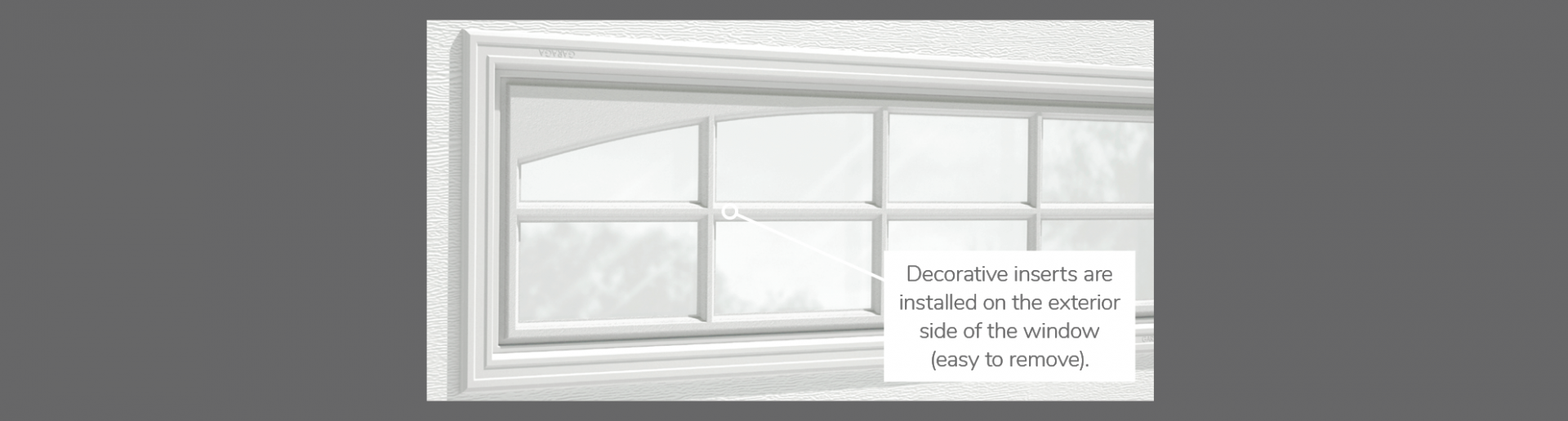 Double Stockton Arch Decorative Insert, 40" x 13", available for door R-16